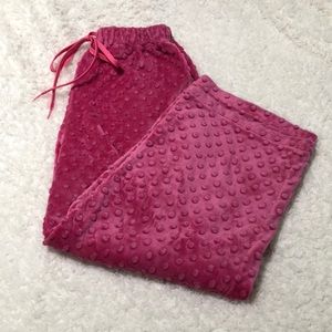 Soft Minky Dot Pink Pajama Pants